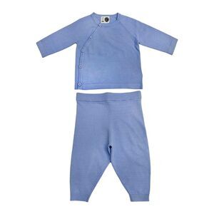 Pretty Green Childrens/Kids Plain Top & Bottom Set / Blue